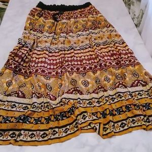 Vtg. VINI Rayon Boho Skirt.